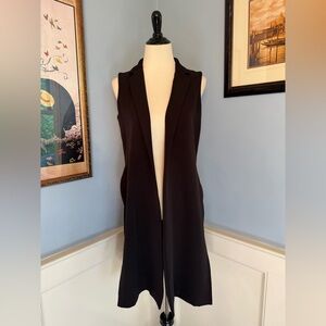 T Tahari Women's Notch-Collar Open-Front Sleeveless Jacket